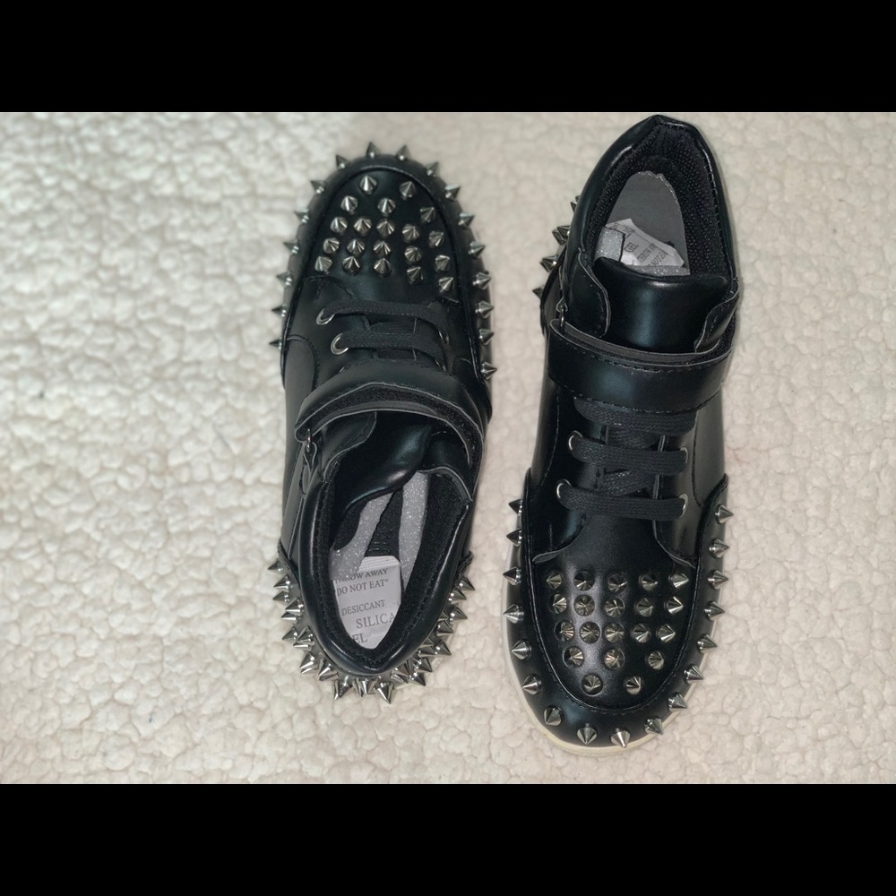 Brand new silver spiked Kids shoes
